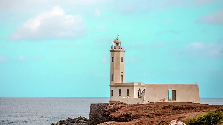 Historical Lighthouse (Farol) landmark in Cabo Verde